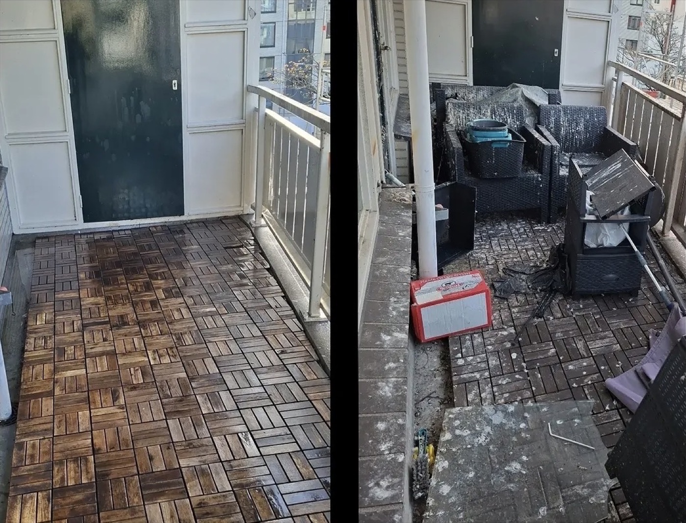 Vlonder en meubels weer schoon in Capelle aan den IJssel
